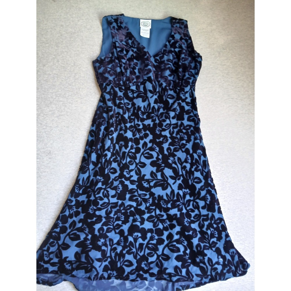 Laura Ashley Dress 10 Velvet Burnout Silk Blend Cottage Core Whimsigoth Retro
